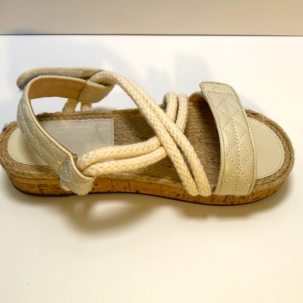 Schutz, Demmy, White, Leather & Cork Sandal - 5.5
